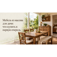 Мебель из массива для дачи: что купить в первую очередь
